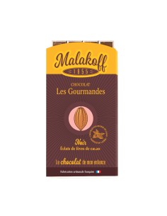 Tablette Chocolat Noir Fèves de Cacao 90g.
