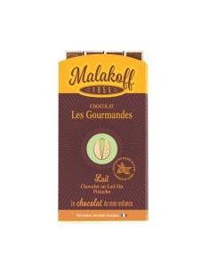 Tablette Chocolat Lait Pistache 90g.