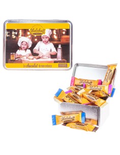 15 Mini Barres Chocolats Mélangés dans Boite Métal 112g. Cuisinier