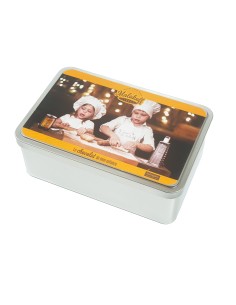 40 Mini Chocolats Mélangés Coffret Boite Métal 300g. Visuel Cuisinier