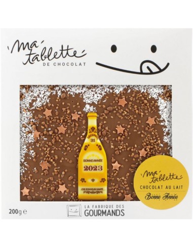 Tablette chocolat au lait 200g. - Bonne Année