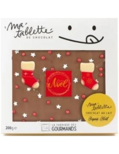 Tablette chocolat au lait 200g. - Joyeux Noël