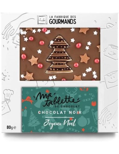 Tablette chocolat au lait 80g. - Joyeux Noël