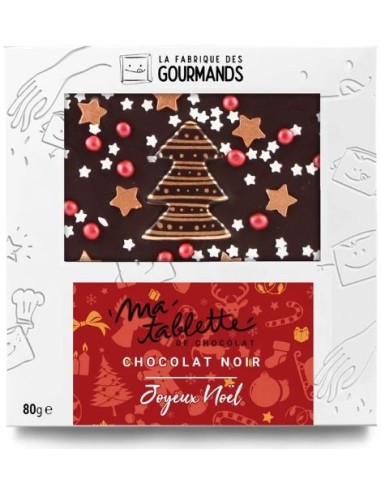 Tablette chocolat noir 80g. - Joyeux Noël