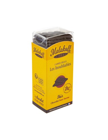 21 Carrés Délices Chocolat Noir Sans Sucre 110g.