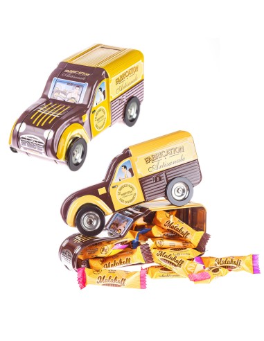 20 Mini Chocolats Mélangés Emballés dans 2CV Métal 150g.