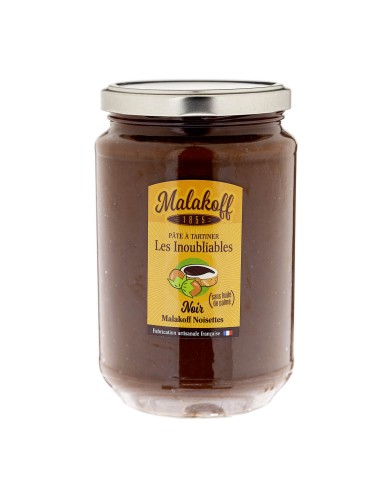 Pâte à tartiner Chocolat Noir Noisettes 800g.