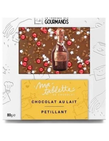 Tablette chocolat au lait 80g. - Bonne Année