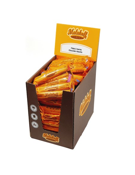 Boite 20 filets de 5 Barres Chocolats Assorties 1,850kg. Boite 20 filets de 5 Barres Chocolats Assorties 1,850kg.