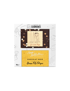 Tablette chocolat noir 80g. - Fête des Pères