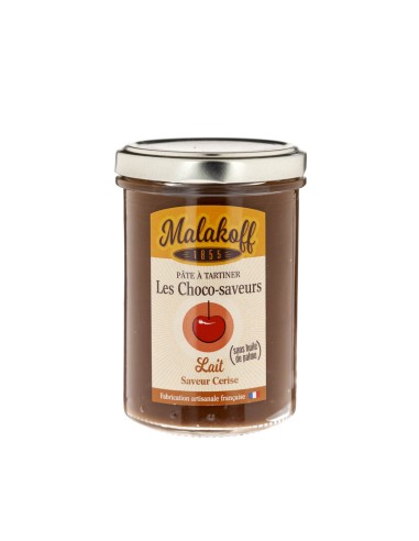 Pâte à tartiner Chocolat saveur Cerise 240g.