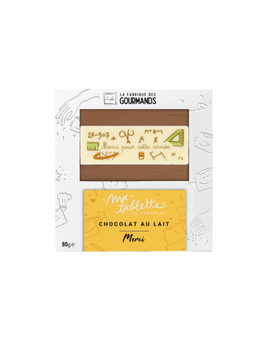 Tablette chocolat au lait 80g. - Merci pour cette année