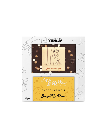 Tablette chocolat noir 80g. - Fête des Pères 