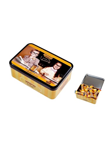 40 Mini Chocolats Mélangés Coffret Boite Métal 300g. Visuel Tableau