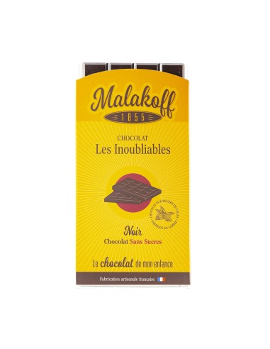 Tablette Chocolat Noir sans sucre 90g.
