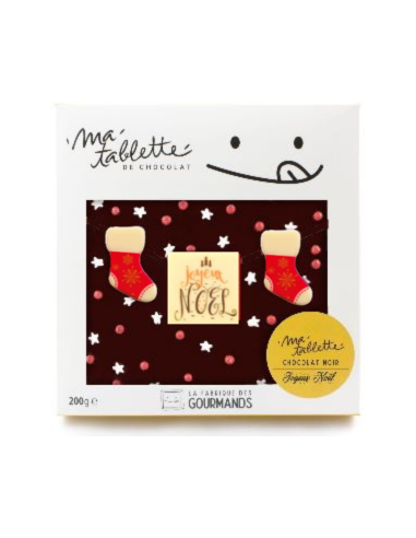 Tablette chocolat noir 200g. - Joyeux Noël