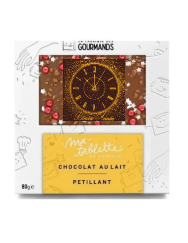 Tablette chocolat au lait 80g. - Bonne Année