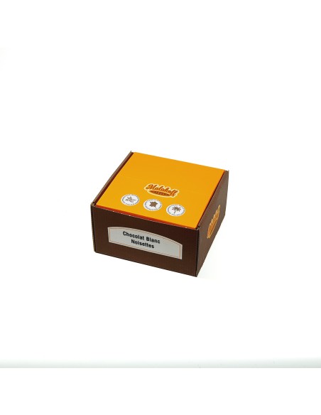 30 Chocolats Blanc Noisettes Emballés 555g.
