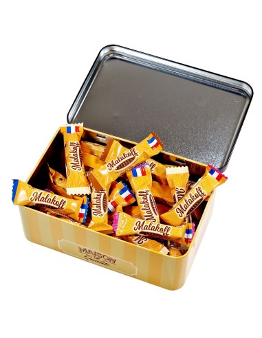 40 Mini Chocolats Mélangés Coffret Boite Métal 300g. Visuel Tableau