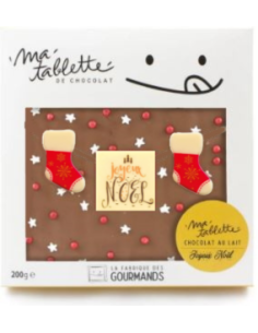 Tablette chocolat au lait 200g. - Joyeux Noël