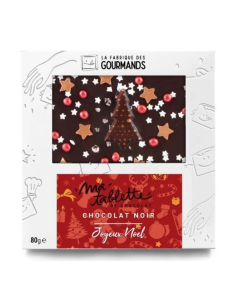 Tablette chocolat noir 80g. - Joyeux Noël