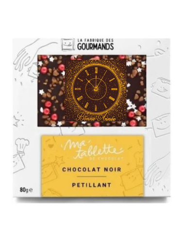 Tablette chocolat noir 80g. - Bonne Année 