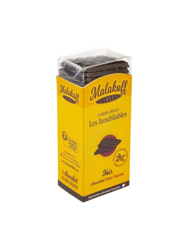 21 Carrés Délices Chocolat Noir Sans Sucre 105g.